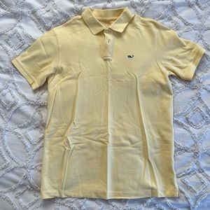 Vineyard Vines Youth XL Cotton Short Sleeve Polo Shirt Light Yellow
